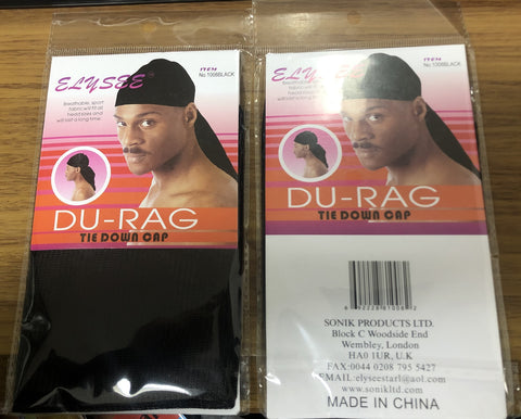 Elysee Durag for Men Black #1008