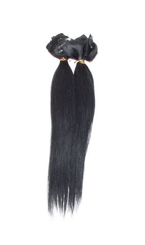 1st Lady Remy Human Hair Clip-On Silky Straight 14" (7Pcs) - Elysee Star