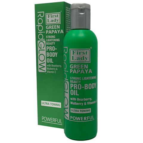 First Lady Rapid Glow Green Papaya Strong Lightening Beauty PRO Body Oil (200ml)