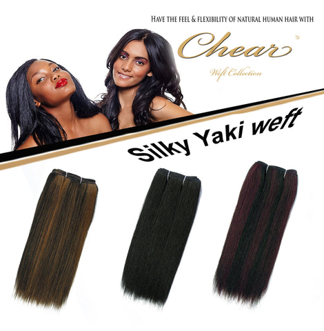 Chear Silky Yaki 12" Blended Human Hair Weft - Elysee Star