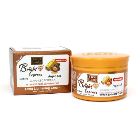First Lady Bright Express Argan - OR Extra Lightening Face & Body Cream Jar - Elysee Star