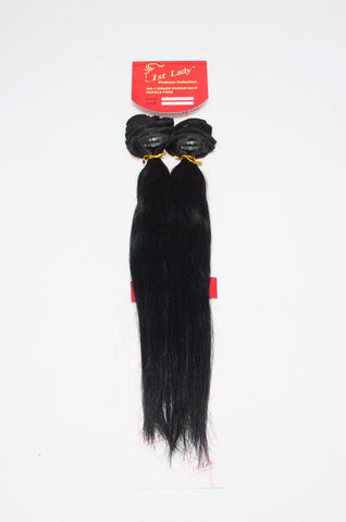 1st Lady Remy Human Hair Clip-On Silky Straight 18" (10Pcs) - Elysee Star