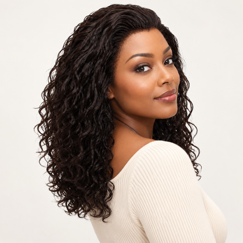 Mercy 100% Brazilian Human Hair Lace Front Wig | 29cm Curly Wig | Colour #2 | Adjustable Women’s Human Hair Wig