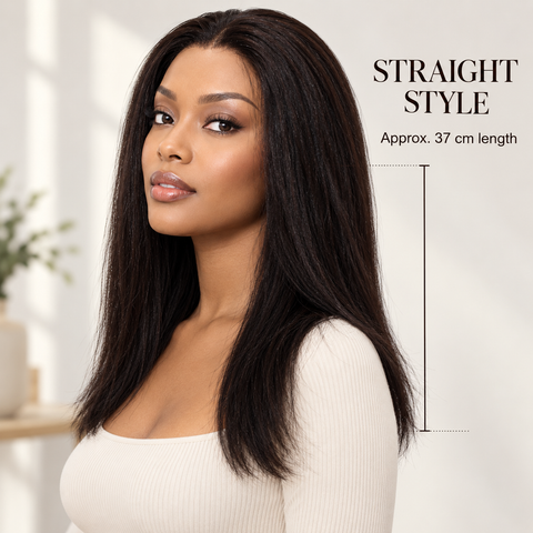 Abigail 100% Brazilian Human Hair Lace Front Wig | 37cm Long Straight Wig | Adjustable Women’s Human Hair Wig