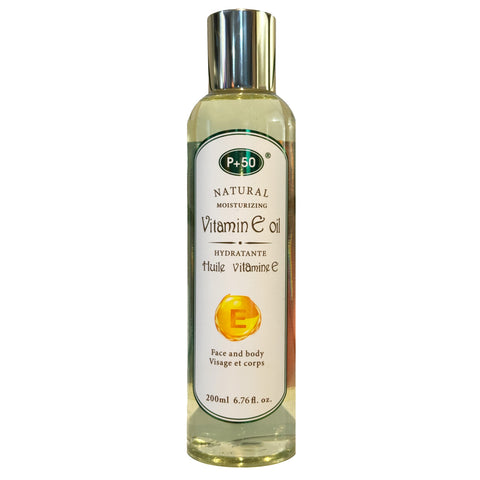 P+50 Vitamin E face and body oil - bottle