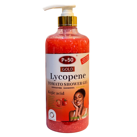 P+50 GOLD Exfoliating Tomato Brightening Shower Gel Scrub - LYCOPENE (1000ml)