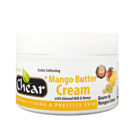 Chear Mango butter Contains pure extracts of Mango & Shea butter, Vitamin E, Almond Milk & Honey