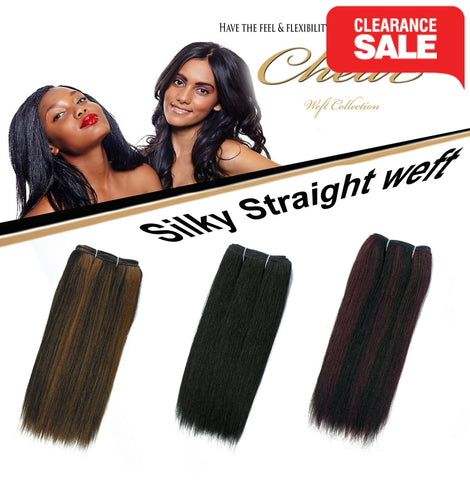 Chear Silky Straight  (2In1)  8" Blended Human Hair Weft - Elysee Star
