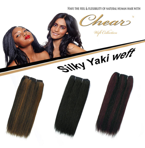 Chear Silky Yaki  12" Blended Human Hair Weft - Elysee Star